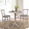 International Concepts Round 36 in Rd Extension Dining Table 40.9 inH, 2 X-Back Bar Ht Stools, Gray Taupe, 36 in W, 48 in L K09-36RXT-27B-S6133-2 - alternate 2